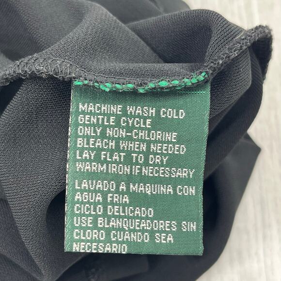 Lauren Ralph Lauren Black Sleeveless Halter Striped Star Artsy Long Flowy Dress - Picture 7 of 9